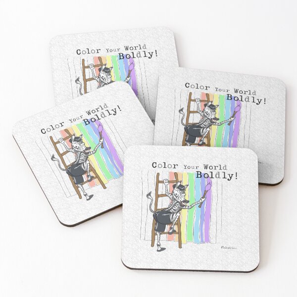 Item preview, Zebra’s Rainbow Fence Paint Joy designed and sold by Pink Writer.