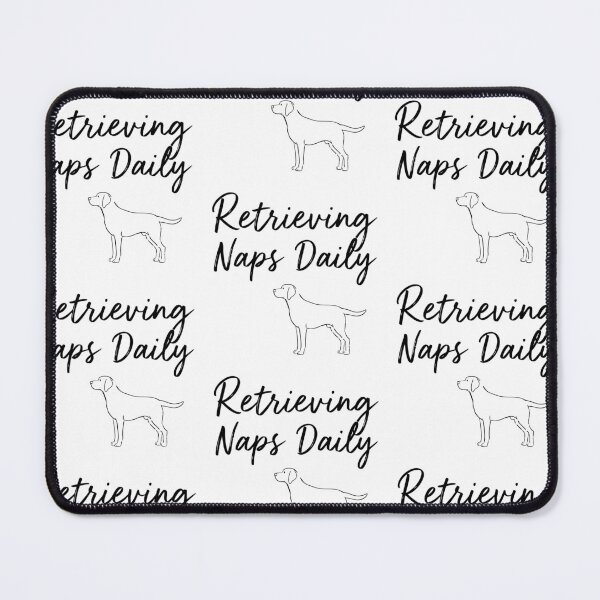 Item preview, Retrieving Naps Daily Pun handwritten quote with Labrador Retriever line art designed and sold by Tong4130.