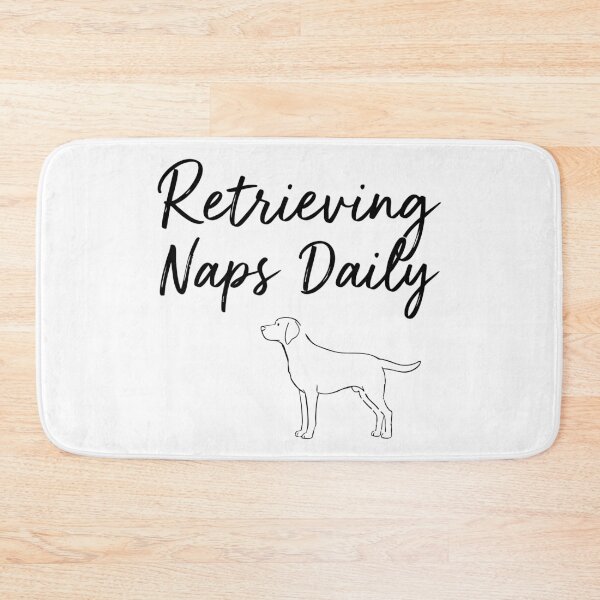 Item preview, Retrieving Naps Daily Pun handwritten quote with Labrador Retriever line art designed and sold by Tong4130.