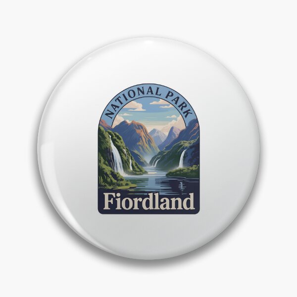 Item preview, Fiordland National Park New Zealand – Scenic Waterfall Landscape  designed and sold by VividOrganica.