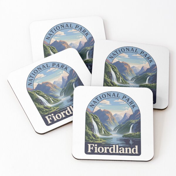 Item preview, Fiordland National Park New Zealand – Scenic Waterfall Landscape  designed and sold by VividOrganica.