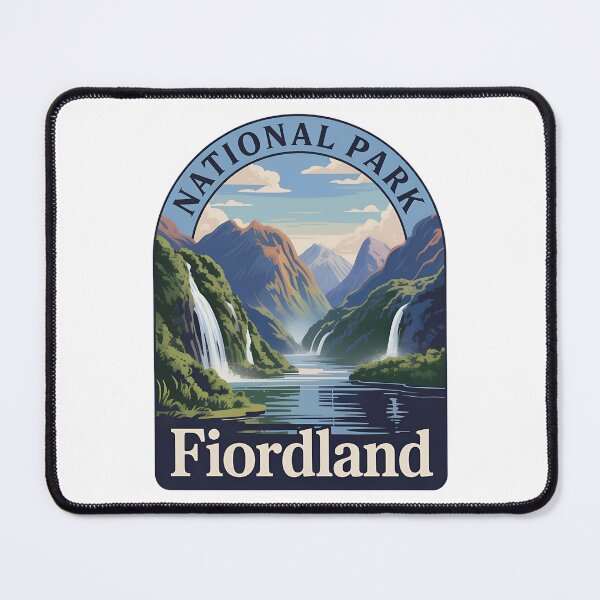 Item preview, Fiordland National Park New Zealand – Scenic Waterfall Landscape designed and sold by VividOrganica.