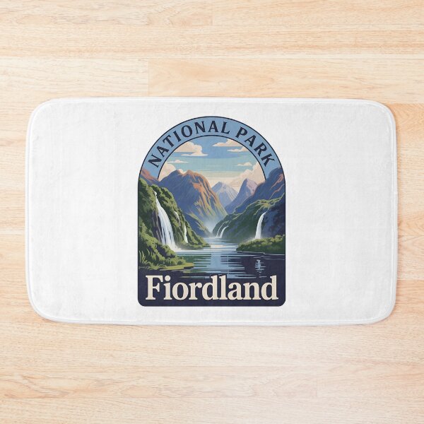 Item preview, Fiordland National Park New Zealand – Scenic Waterfall Landscape  designed and sold by VividOrganica.