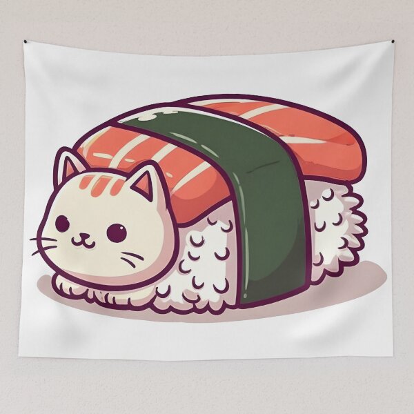 Item preview, Sushi Cat Delight designed and sold by Uglyandcute.
