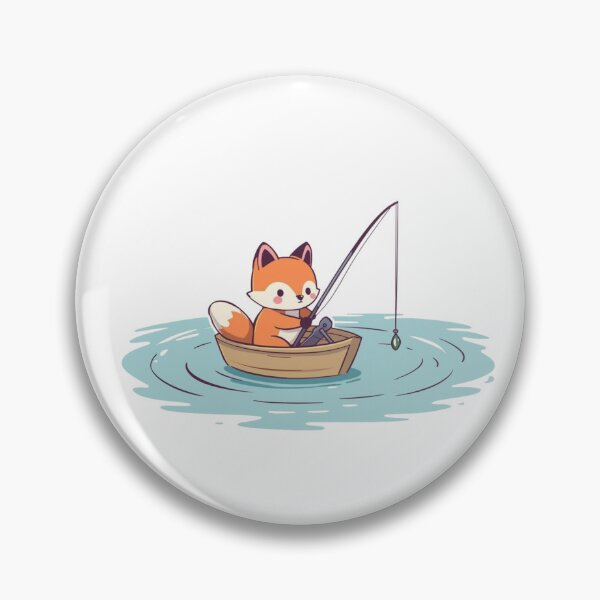 Item preview, Cute Fox Fishing in a Boat designed and sold by Vectorfever.