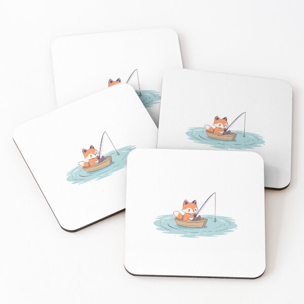 Item preview, Cute Fox Fishing in a Boat designed and sold by Vectorfever.