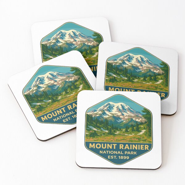 Item preview, Mount Rainier National Park Retro Sticker designed and sold by Ismeal Von.