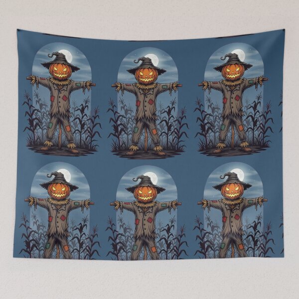 Item preview, Sinister Pumpkin Scarecrow in the Cornfield designed and sold by RickGoulet.