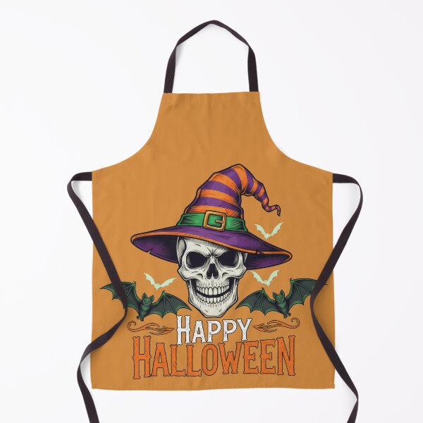 Item preview, Witch Hat Skull with Bats – Halloween Vibes designed and sold by RickGoulet.