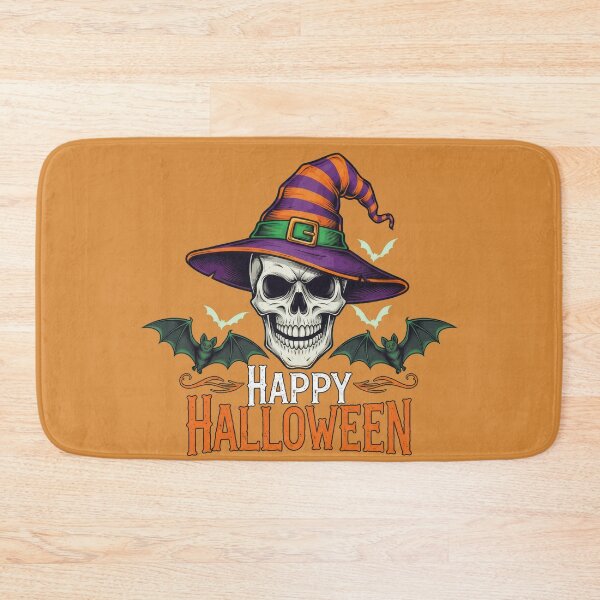Item preview, Witch Hat Skull with Bats – Halloween Vibes designed and sold by RickGoulet.