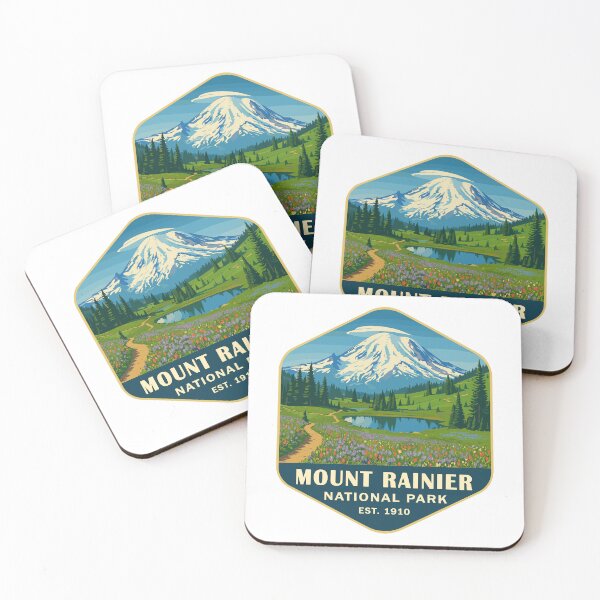 Item preview, Mount Rainier National Park Retro Sticker designed and sold by Ismeal Von.