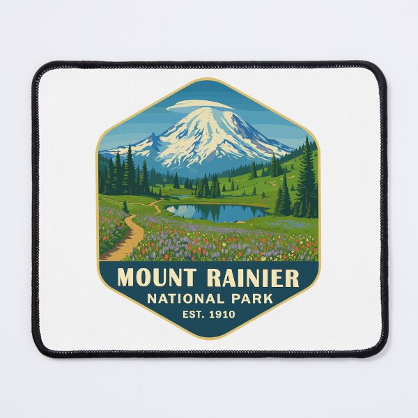 Item preview, Mount Rainier National Park Retro Sticker designed and sold by Ismeal Von.