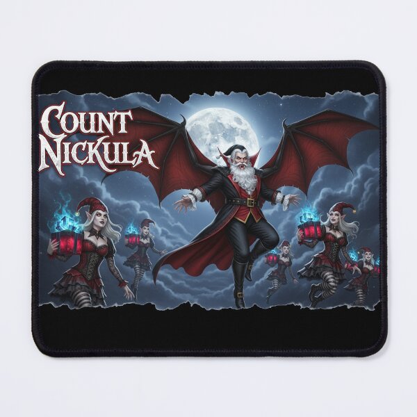 Item preview, Count Nickula Vampire Santa and Gothic Elves – Gothmas Fantasy Christmas Scene designed and sold by FelixnRobinus.