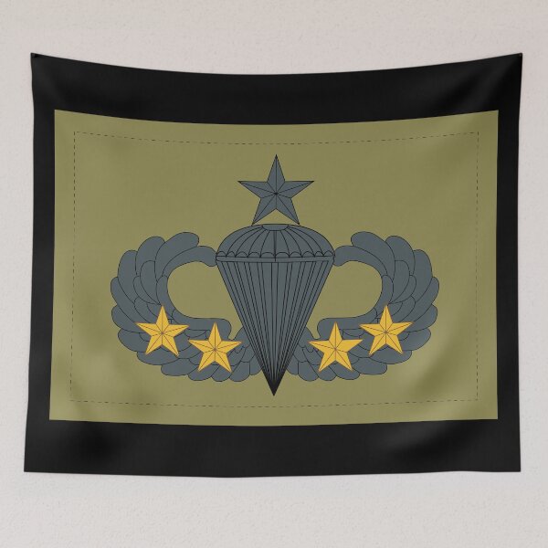 Item preview, Badge - Army - Parachutist - Senior - 4 Combat Star - Subdued X 300 designed and sold by Military Insignia Products.