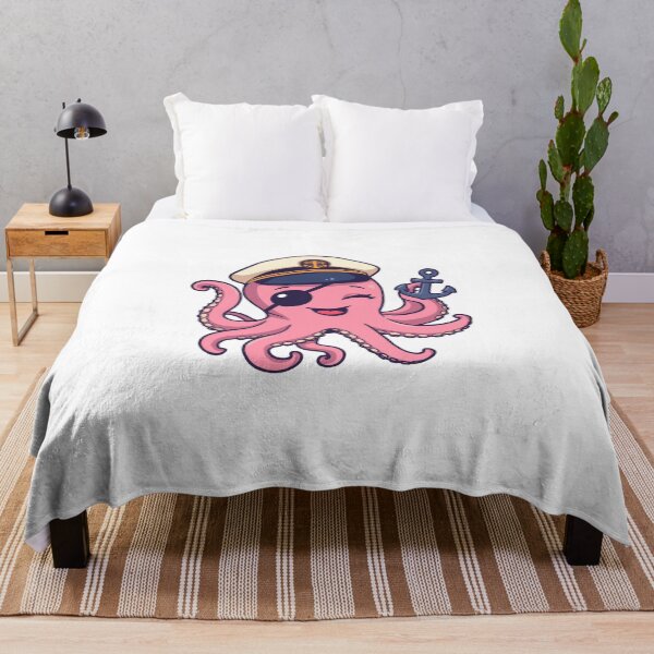 Item preview, Pirate Octopus Captain – Kawaii Ocean Adventure Vector Illustration designed and sold by Vectorfever.