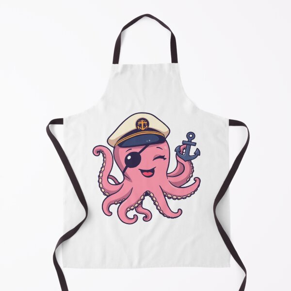Item preview, Pirate Octopus Captain – Kawaii Ocean Adventure Vector Illustration designed and sold by Vectorfever.