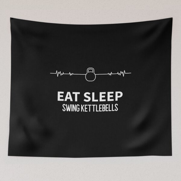 Item preview, eat sleep swing kettlebells heartbeat kettlebell lover gift designed and sold by snowry.