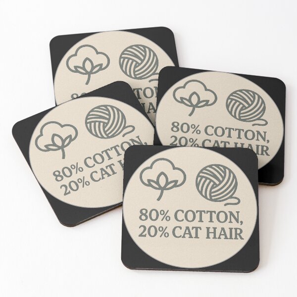 Item preview, 80% Cotton 20% Cat Hair Funny Quote designed and sold by Liv Solara.