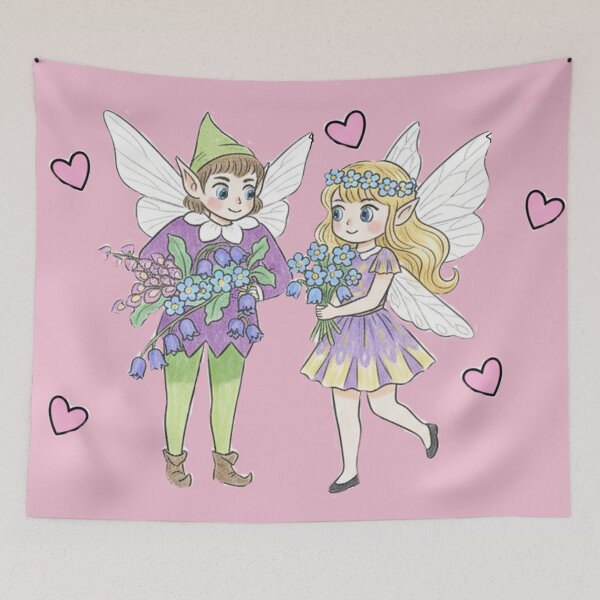 Item preview, Cute fairy and pixi pink  background designed and sold by Faerieglen.