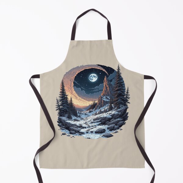 Item preview, Snowy Mountain Night Landscape designed and sold by alizye.