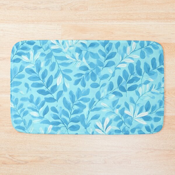 Item preview, Blue Laurel Leaf Print Botanical Foliage Summer Garden designed and sold by LeafPrints.