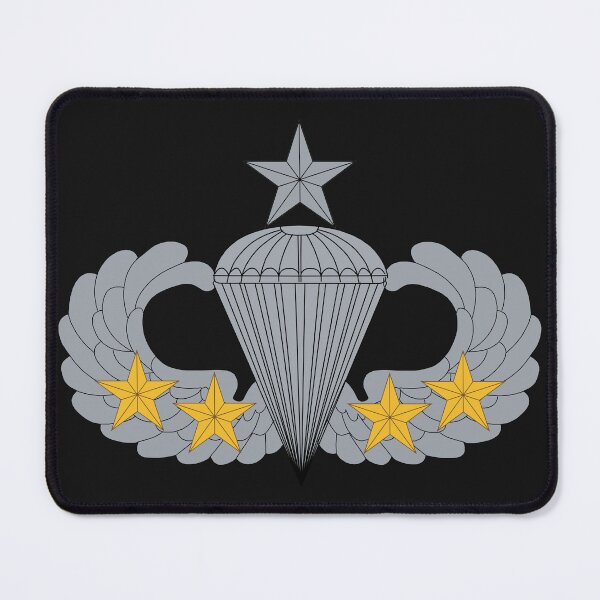 Item preview, Badge - Army - Parachutist - Senior - 4 Combat Star X 300 designed and sold by Military Insignia Products.