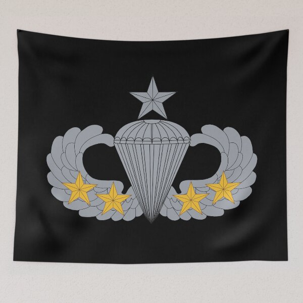 Item preview, Badge - Army - Parachutist - Senior - 4 Combat Star X 300 designed and sold by Military Insignia Products.