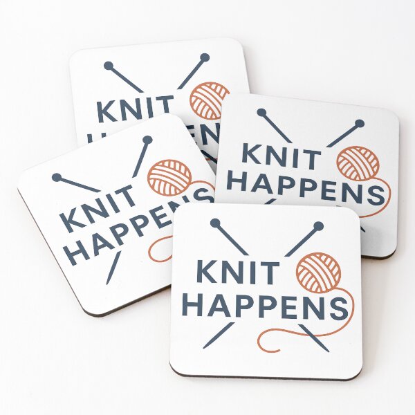Item preview, Knit Happens - Funny Knitting Pun for Yarn Lovers designed and sold by MiowandMolly.