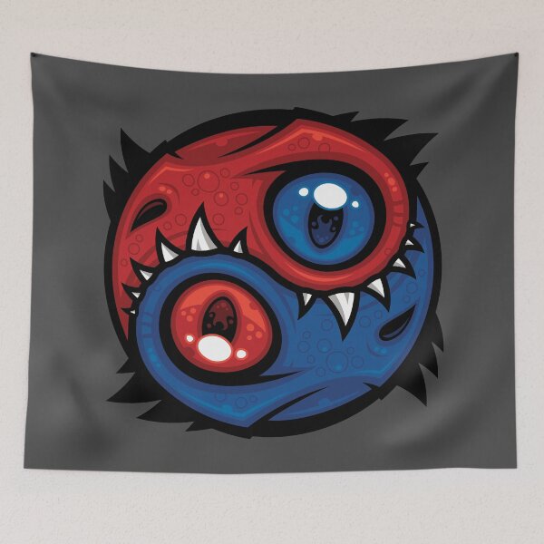 Item preview, Red and Blue Yin Yang Dragons designed and sold by fizzgig.