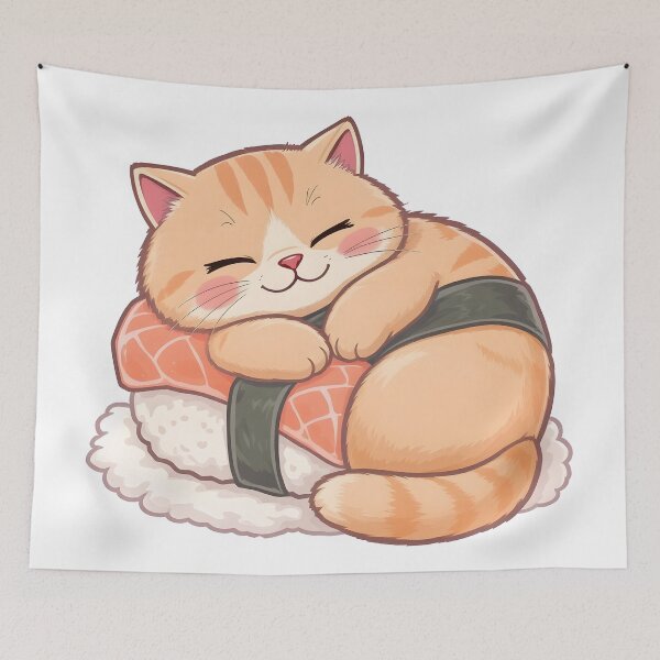 Item preview, Sushi Cat Delight designed and sold by Uglyandcute.