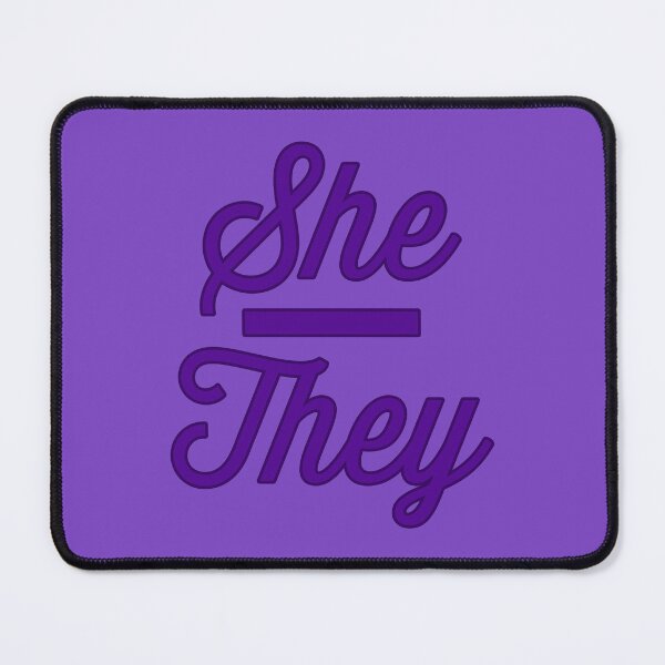 Item preview, She They Prounouns - Indigo designed and sold by sillyjess.