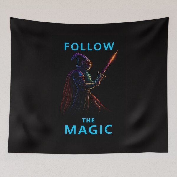 Item preview, The Neon Knight-Follow the Magic designed and sold by Brickroad Dsigns.