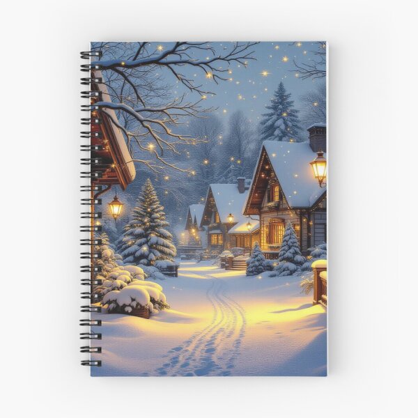 Item preview, Winter Village Glow – snowy serenity, starlit skies & cozy lights in festive harmony designed and sold by FotoworldEdel.