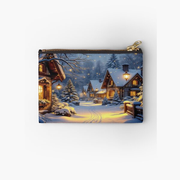 Item preview, Winter Village Glow – snowy serenity, starlit skies & cozy lights in festive harmony designed and sold by FotoworldEdel.