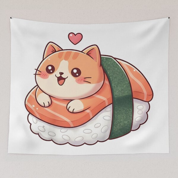 Item preview, Sushi Cat Delight designed and sold by Uglyandcute.