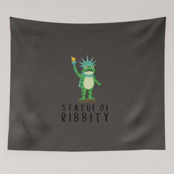 Item preview, Statue of Ribbity Funny Frog Protest designed and sold by faridman.