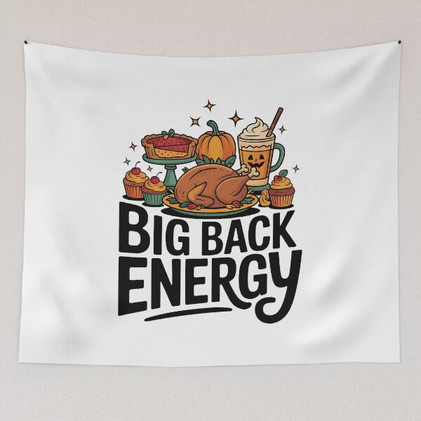 Item preview, Big Back Energy Retro Leg Day Turkey Funny Thanksgiving Fall designed and sold by BakeryDozen.