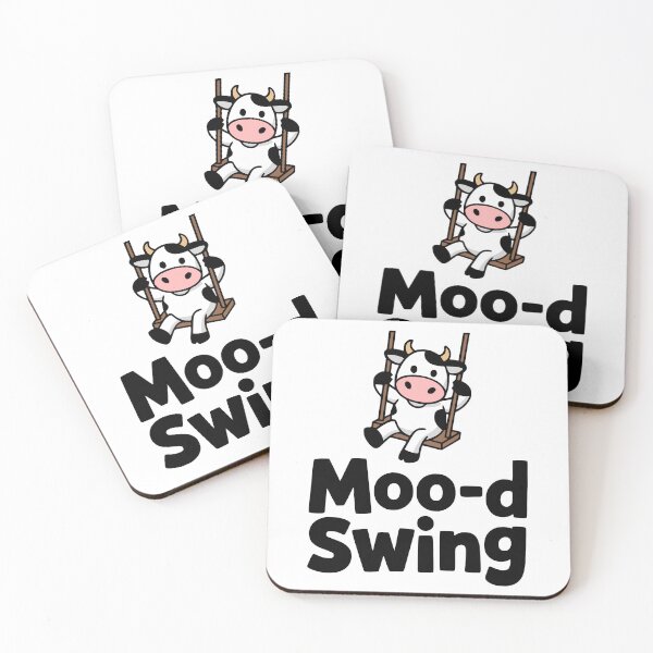 Item preview, Moo-d Swing! Cute Swinging Cow Pun designed and sold by PMCreative.