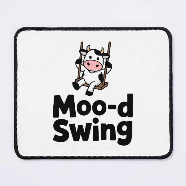 Item preview, Moo-d Swing! Cute Swinging Cow Pun designed and sold by PMCreative.