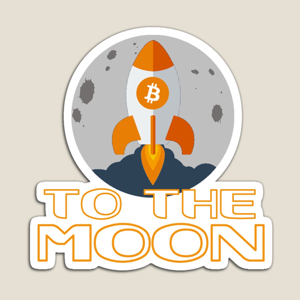 Cryptocurrency Humor Sticker Bitcoin To The Moon Holographic Sticker -  Cryptocurrency Decal For Laptops & Tech Funny Bitcoin Laptop Decal