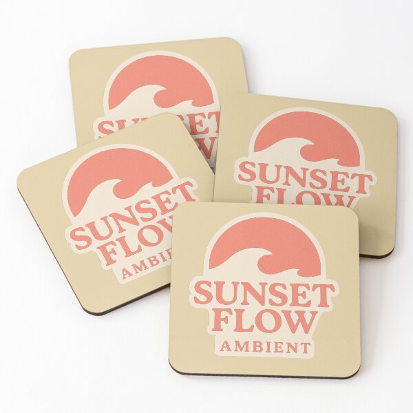 Item preview, Sunset Flow Sticker – Ambient Chill EDM Design designed and sold by |TRSSHOP|.