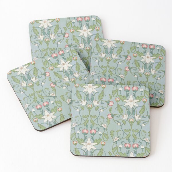 Item preview, Art Nouveau Floral - trillium buds sage designed and sold by Courtney Nicholls.