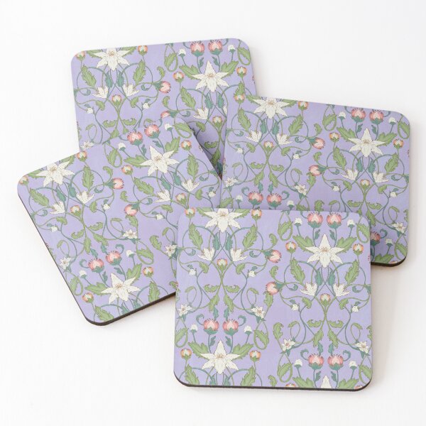 Item preview, Art Nouveau Floral - trillium buds lavender designed and sold by Courtney Nicholls.