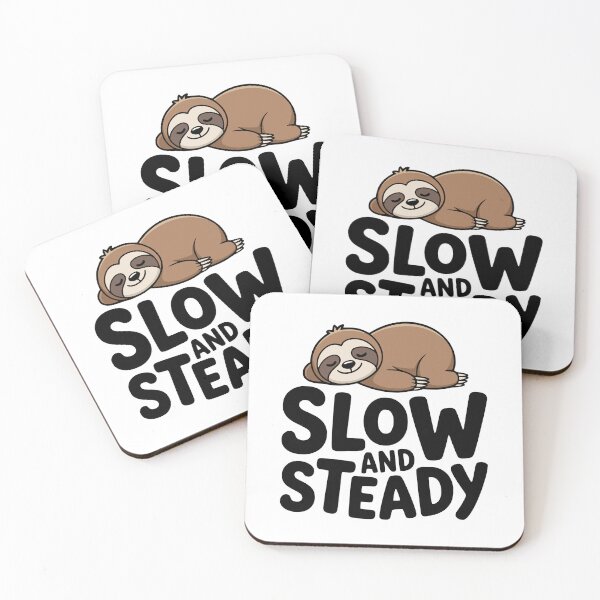 Item preview, Slow And Steady! Cute Sloth Pun designed and sold by PMCreative.