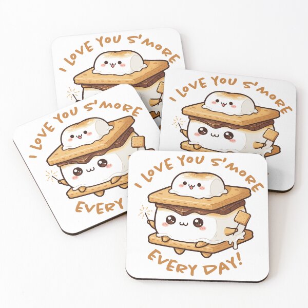 Item preview, I Love You S'more Cute Kawaii Pun designed and sold by ffpdsgn.