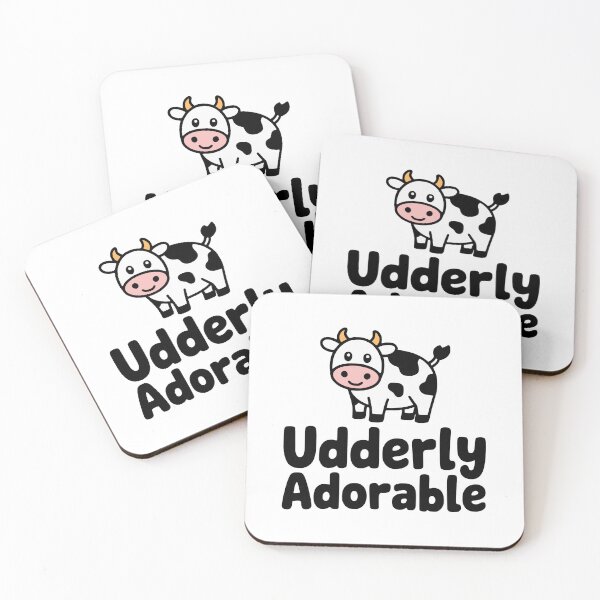 Item preview, Udderly Adorable! Cute Cow Pun designed and sold by PMCreative.