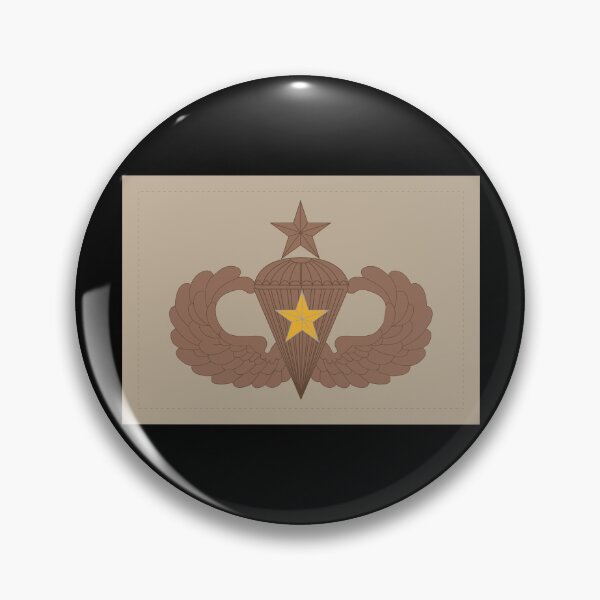 Item preview, Badge - Army - Parachutist - Senior - 5 Combat Star - Subdued - Desert X 300 designed and sold by Military Insignia Products.