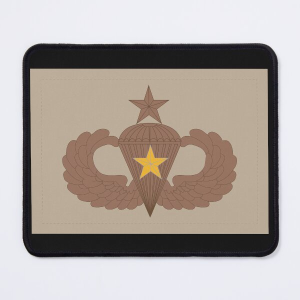 Item preview, Badge - Army - Parachutist - Senior - 5 Combat Star - Subdued - Desert X 300 designed and sold by Military Insignia Products.