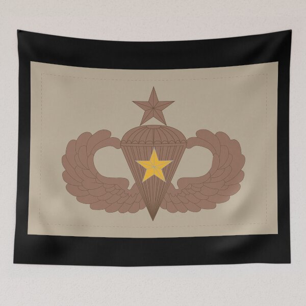 Item preview, Badge - Army - Parachutist - Senior - 5 Combat Star - Subdued - Desert X 300 designed and sold by Military Insignia Products.
