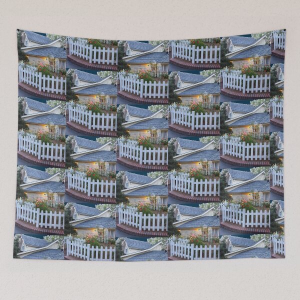 Item preview, A Pretty Little House With Pretty Little Flowers And A White Picket Fence designed and sold by reinabednaras.